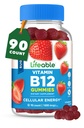 Witamina B12 Gummies BEZ ŻYCIA 124; 1000 µg Gummei 124; Great Tasting B12 Gummeje Witaminy 124; Energia, nastroje i wsparcie metabolizmu 124; B 12 Gummeje witaminy dla mężczyzn, kobiet, dorosłych 124; 90 Gummeje