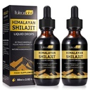 Shilajit Pure Himalayan Organic Resin Drop, Pure Himalayan Shilajit Resin Liquid Gold Supplement, Shilajit Organic Drop Bogaty w 85 + Ślad Minerałów, Shilajit dla mężczyzn i kobiet (2.02 Fl Oz (Pack of 2))