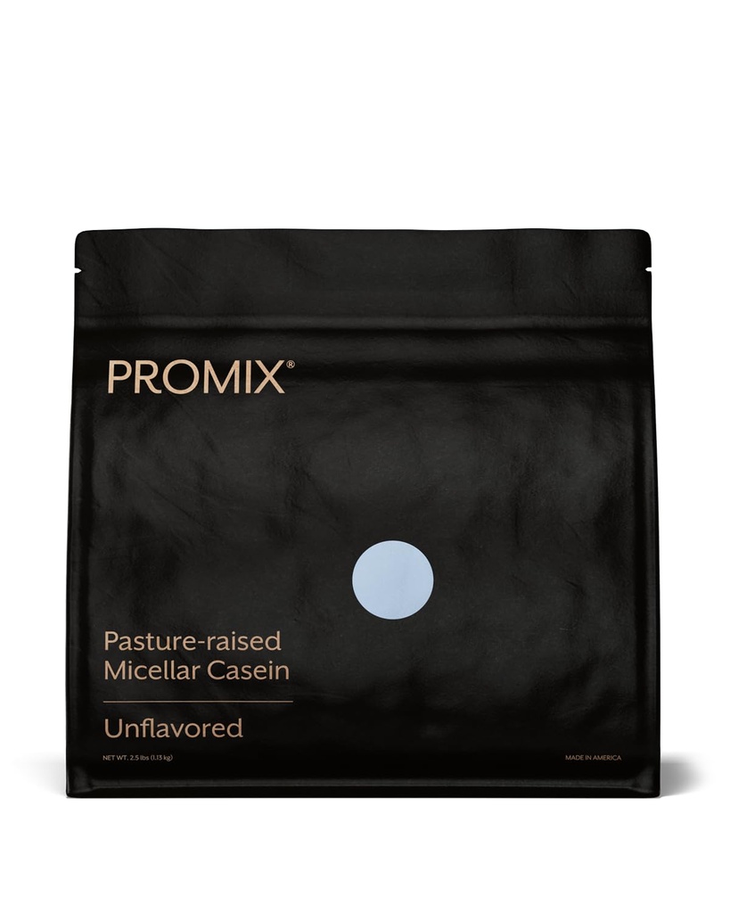 ProMix Nutrition Casein Protein Powder - Grass- Fed, Pasture Raised, Slow Release Micellar Casein - Bezgluten- Free - Unflavored, 2,5 Funt (Opakowanie po 1)