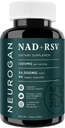 Neurogan NAD + z Resveratrol kapsułki 1: 1 Stosunek - 1200mg Per Serving, 90 Ct - Zdrowie komórkowe i zdrowe suplementy starzenia, Energia i wsparcie immunologiczne - Nikotyna Dinukleotyd adeniny NAD + Suplement