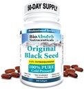 Bio Absorb Black Seed Oil Cold Pressed kapsułki. 200 softgels, 500mg (50- Day Supply). Żadnego posmaku.