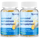 Nattokinaza liposomalna 12 000 FU Serrapeptaza 360000 SPU Suplement enzymatyczny - wzbogacony enzymami synergistycznymi i mieszaniną odżywczą i inuliną do podawania w krążeniu, gucie, trawieniu 60 kapsułek (2 butelki)