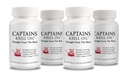 Captains Pure Antarctic Krill Oil Softgels 124; Omega 3 EPA, DHA with Astaxanthina & Phosholipids 124; No Additives or Chemicals British 124; 1000mg per Serving, 60 Capsules, 4- Pack