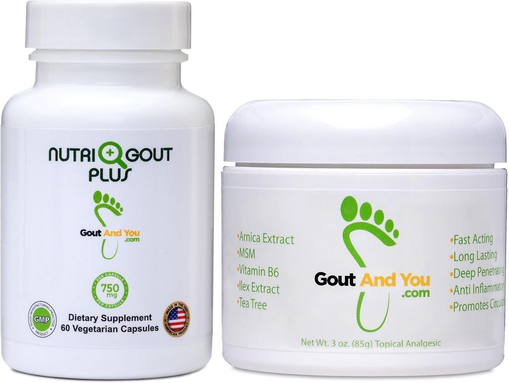 Nutric Gout Plus Acid Moryc Support and Therapy Relief Topical Cream with Arnica Extract