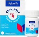 Hyland 's No. 4 Cell Salt Ferrum Phos 6X Tablets, Decongestant and Sinus Relief, suplement zapalny, Natural Relief of Cold and Fever Symples, Quick Disolding Tablets, 100 Count