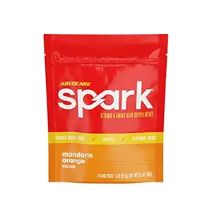 AdvoCare Spark - Energy Drink Mix - Suplement witaminy i aminokwasów - Wsparcie energii i koncentracji * - Przenośne wsparcie immunologiczne * - Bez cukru - Mandarin Orange, 14 Pakiety stick (3.5 oz)