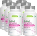 Igennus Metylowany Prenatal Multivitamine dla kobiet, Folate for MTHFR, Wysoka absorpcja, Czysty i Czysty, Delikatny Żelazo, Cholina, Wapń i Magnez, Wegańskie ciążowe witaminy, Halal, Non-GMO, 60 Tabletki x 6