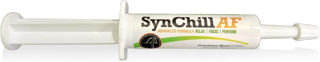 SynChill AF żel uspokajający dla koni nerwowych - Single Serving - Advanced Formuła z L- Theanine, Zwiększenie mocy, 100% Natural Supplement, Disposition & Confidence Support dla koni