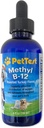 PetTest Methyl B12 Witaminowe krople płynne 4fl oz (5000 MCG) Suplement z metylokobalaminą dla zwierząt chorych na cukrzycę, Maksymalne wchłanianie w celu zwiększenia energii dla psów i kotów