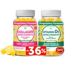 Lunakai Collagen i witamina D3 Gummies Bundle - Non-GMO Anti Anti Aging Supplements for Men & Women - Odporność, kości i nastrojów Gummy dla dorosłych - 30 Days Supply
