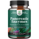 Pancreatin Digestive Enzymes Trawienie dla Gut Health - Pancreatic Digestive Enzymes dla kobiet i mężczyzn z proteazą, lipazą i amylazą - Bloating, Stomach Health, Fat, Carb & Protein - 60 Count
