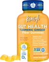 Konsyl Gut Health Turmeric Gummies Ginger Fiber - Pomaga wspierać Digestive Health + - Wegetariański suplement Fiber Gummies dla Adultów - 56 Hrabia