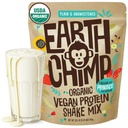 EarthChimp Organic Vegan Protein Powder - z probiotykami - Non GMO, Dairy Free, Non Whey, Plant Based Protein Powder for Women and Men, Gluten Free - 26 Servings 32 Oz (Plain & Unsweetened)
