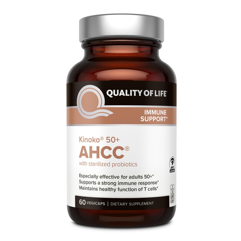 Jakość życia AHCC 50 + Oferuje AHCC i Lac- Shield dla wsparcia immunologicznego