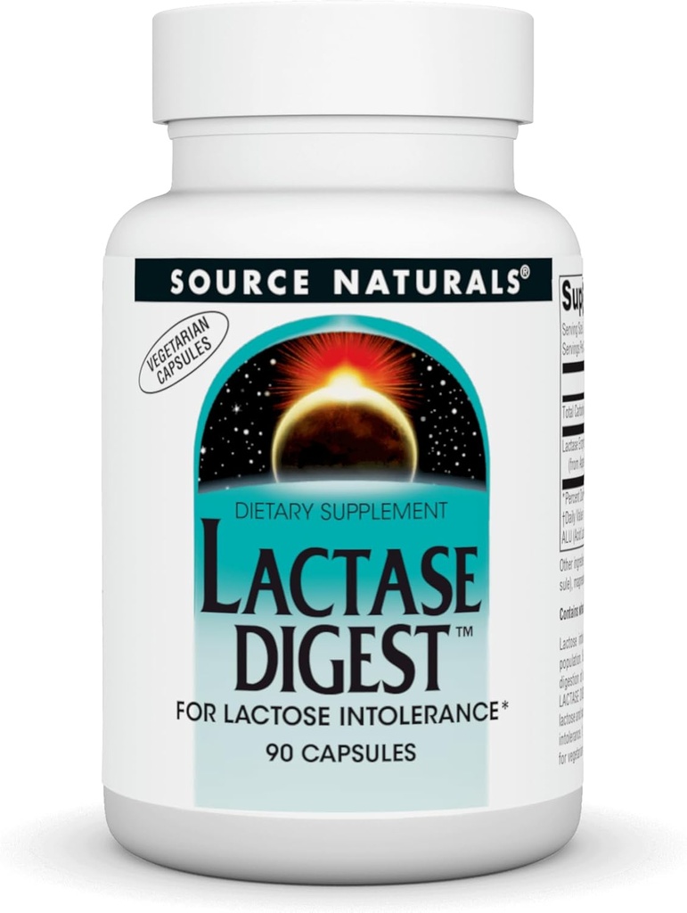 Źródło Naturals Lactase Digest, nietolerancja laktozy * - 90 Kapsułki