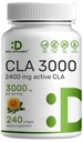 Ultra Siła CLA 3000mg Bilans 124; 240 Softgels, Aktywny kwas linooleinowy z oleju szafranowego