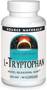 Źródło Naturals: L- Tryptofan, 500 mg 90 kapsli