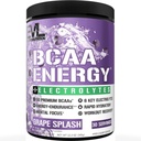 EVL BCAA Acids Acids Powder - BCAA Energy Pre Workout Powder for Muscle Recovery Lean Growth and Endurance - Rehydrogening Post Workout Recovery Drink with 6 Key Electrolytes - Grape Splash