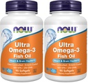 Teraz suplementy, Ultra Omega-3 Molekularnie destylowane i entical Coated, 90 Softgels (Opakowanie 2)