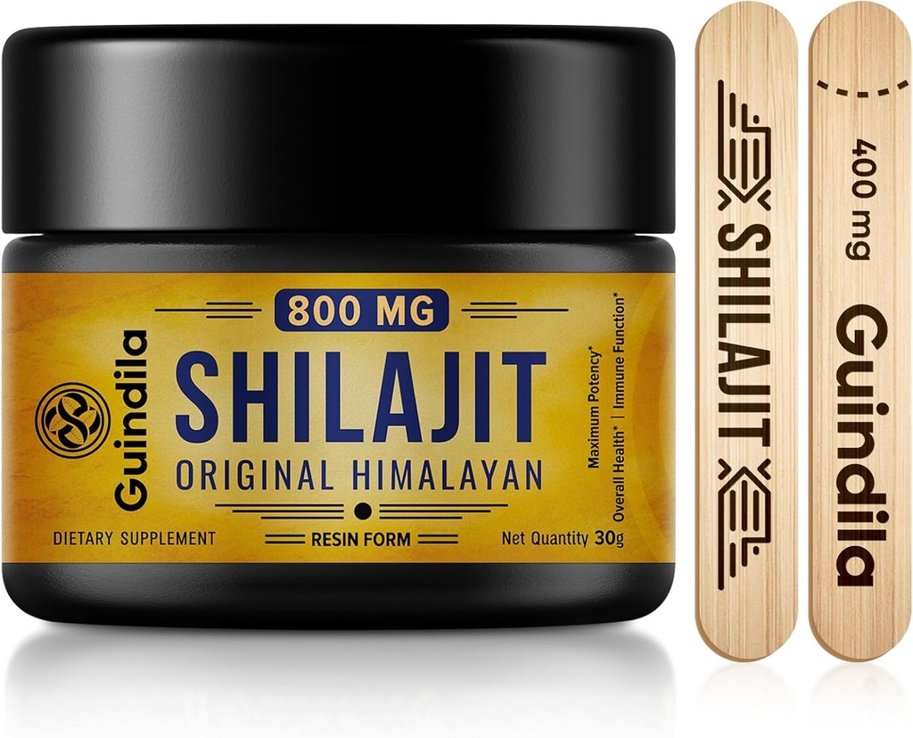 800mg Shilajit Supplement- Shilajit Pure Himalayan Organic Shilajit Resin with Maximum Potency, Original from Himalayan with 85 + Ślad minerałów i kwasu Fulvic for Focus & Energy, Immunitet, 30 Grams