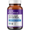 Nowy rozdział Pomoc na sen, Restful Sleep and Pain Relief, Melatonin i Ginger Sleep Suplement, Gluten Free i Non-GMO, 30 Kapsułki wegetariańskie