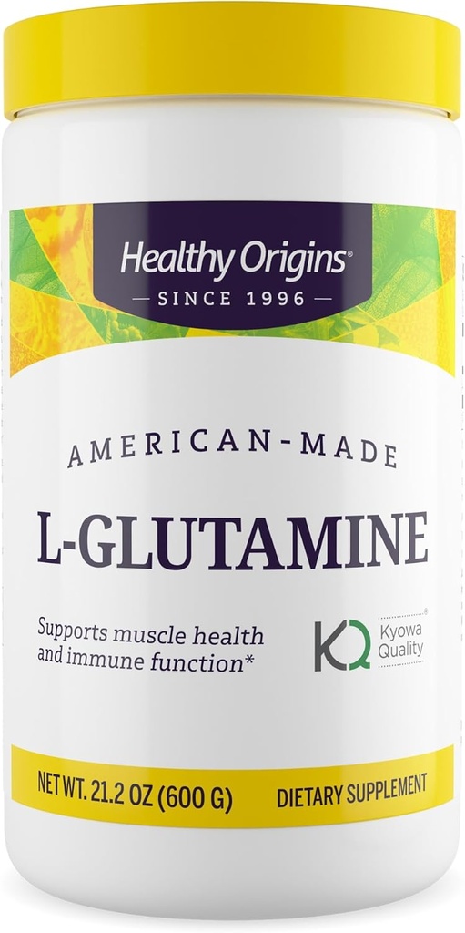 Healthy Origins L- Glutamine (American- Made, Non-GMO), 21.2 Ounce