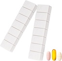 2Pack Cotygodniowy Pill Organizator, Bardzo duży 7 Dni Pill Cases Travel Codzienne Pill Box for Fish Oil, Wapnia Tablets Supplements and Other witaminy Pill