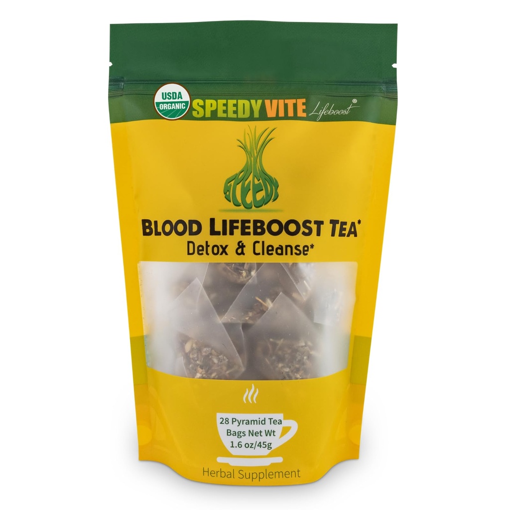 SpeedyVite ® Blood Lifeboost Herbata 124; Wspiera usuwanie odpadów ze strumienia krwi * Generowane 124; Przeciwutleniacz Bogate immunologiczne Boosting * Generowane 124; Zawiera Echinacea, Rumianek i więcej