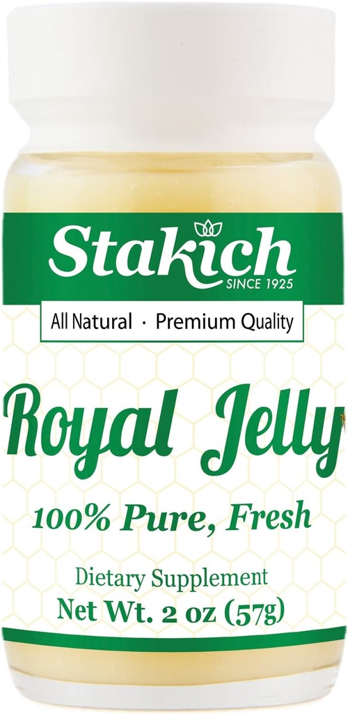 Stakich Fresh Royal Jelly - Czysta, Wszystkie naturalne - Brak dodatków / aromatów / środków konserwujących Dodano - 2 unce (57 gramów)