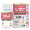Probiotyki i prebiotyki organiczne dla kobiet pH Równowaga i Digestion- 60 Miliard CFU Probiotyki waginalne z żurawiny D- Mannose, Wegan & Non-GMO dla Traktu moczowego i immunologicznego 124; 90 Czapki