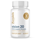 Zenith Labs Vision 20 Eye Vitamins - Luteina, Zeaksantyna i Bilberry Extract - Wspiera Strain Eye i Eye Health - Karotenoid Mieszanka