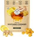 Pszczelarze 's Naturals Soothing Honey Ginger Lemon Cough Drops - Wsparcie immunologiczne z witaminą D, Cynk i Propolis Throat Soothing Lozenges, 14 Ct