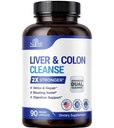 Detox wątroby i Colon Cleanse - 2X Stronger - Detox wątroby i czyszczenia naprawy - Colon Cleanser & Detox - Premium Milk Thistle Supplement - Mężczyźni i kobiety - Vegan 90 Kapsułki