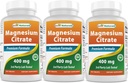 Najlepsi naturalni Magnezu Citrate (Citrato de Magnesio) 400mg 250 tabletek (400 mg magnezu pierwiastkowego na 2 tabletki) (3)