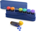 Cotygodniowy Pill Organizator 1 Czas w dniu, KOVIUU Usuwalne Pill Box 7 dni, Przenośny Pill Travel Case, Raz dziennie kontener na leki, Tydzień Pillbox Dispenser do suplementu witaminy, niebieski