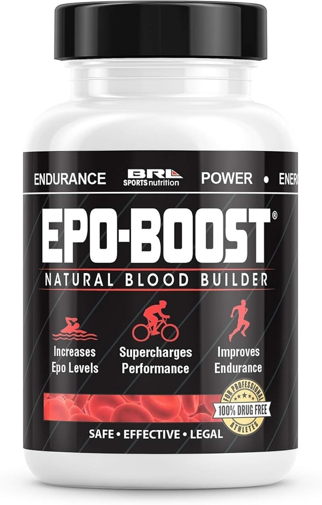 Natural Blood Builder Iron Supplement. Wsparcie RBC Made in USA z Echinacea & Dandelion Root pomaga VO2 Max, Energia, Endurance (1- Pack)