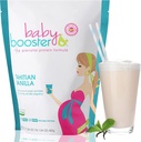 Baby Booster Tahitian Vanilla Prenatal witamin suplement i białka Shake, Kofeina wolna, Wszystkie naturalne, wegetariańskie DHA, Wysokie białka, Metyl Folate, B Witaminy, Wielki na poranną chorobę, 1 lb