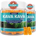 Kava Kava Gummies, Sugar Free Calm Gummies w / Rhodiola Rosea, Ashwagandha, L- Theanine, GABA, Melatonin Free Kava Blend for Relaxation, Calm and Focus - Alternatywa dla Kava Powder Kapsułki, Vegan 120 Ct