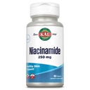 KAL Niacynamid 250mg tabletki, suplement witaminy B3 dla zdrowia skóry, Metabolizm energii, Nerwy, Circulation and Disease Support, Zwiększona absorpcja ActivTabs, Wegan, 100 Służb, 100 Tabletki