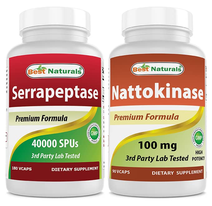 Najlepsi naturalni Serrapeptaza 40000 SPU & Nattokinaza 100 Mg