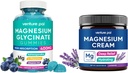 Magnezu Gummeje glicynian z Ashwagandha, krem magnezowy - sen, skurcze mięśni i relaks