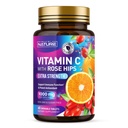 Wybudowany przez Nature Chewable Witamina C z Rose HIPS - 1000mg suplement wsparcia immunologicznego - Non-GMO, Gluten- Free, Wegan - Potężny przeciwutleniacz dla energii & Kolagen Boost - Pomarańczowy Flavor - 60 Tabletki