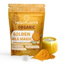 Golden Milk Magic (50 Sług) 124; Superfood 5 Mieszanka grzybów na sen, Relaks, Ulga 124; Turmeric, Ashwaghanda, Valerian, Rumianek + 5 Mieszanka grzybów 124; Smoothie, Hot Beverage