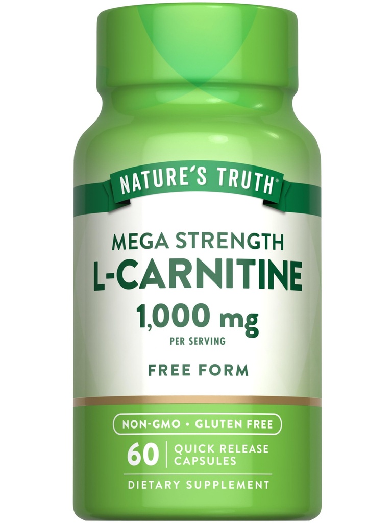 Nature 's Truth L- Carnitine 1000mg Supples 124; 60 Kapsułki Supples 124; Mega Siła Suppleta 124; Free Form Supplement