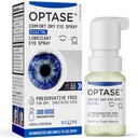 Optase Comfort Suchy spray do oczu - Preservative Free Tears Drops Alternative - Suchy krople do oczu w wygodnym spray - Butelka wielokrotnego użytku, Soczewki kontaktowe Safe - .58 fl oz