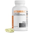 Bronson Witamina C 1000 mg Trwałe uwalnianie Premium Nie- GMO Kwas askorbinowy, 250 Tabletki