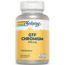 Solaray GTF Chromium 200mcg - Pure Chromium GTF 200 mcg Supplement, Wspomaga funkcje metaboliczne i zdrowie całego ciała dla mężczyzn i kobiet - 200 Kapsułek wegańskich
