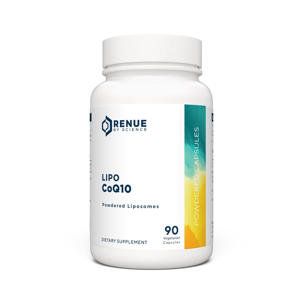 Renue By Science CoQ10 - Koenzym Q10 jako Ubichinol CoQ10 jako 124; Wysoka wytrzymałość Liposomal CoQ10 200mg Suplement Support 124; 90 Co Q10 Kapsułki 124; Non-GMO & Allergen Free X124; Made in The USA Third- Party Tested