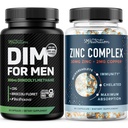 Kompleks cynku testosteronu & 300mg suplement DIM dla mężczyzn do estrogenowego metabolizmu i wsparcia testosteronu 124; Suplement cynku microbeadlet (60 Servings) z kompleksem DIM dla mężczyzn (60 Servings)