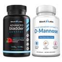 Advanced Bladder Control Supplements for Women & Men 60Ct + D Mannose Capsules - Szybkie działanie 1400 MG Dodatkowa siła DMannose dla Bladder Health 120 Ct